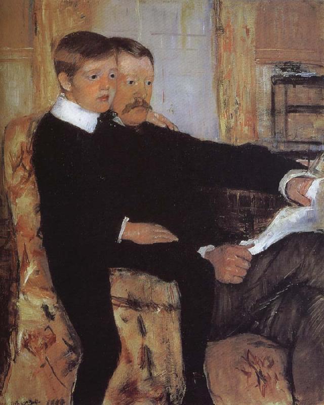 Mary Cassatt Alexander and his son Robert oil painting image